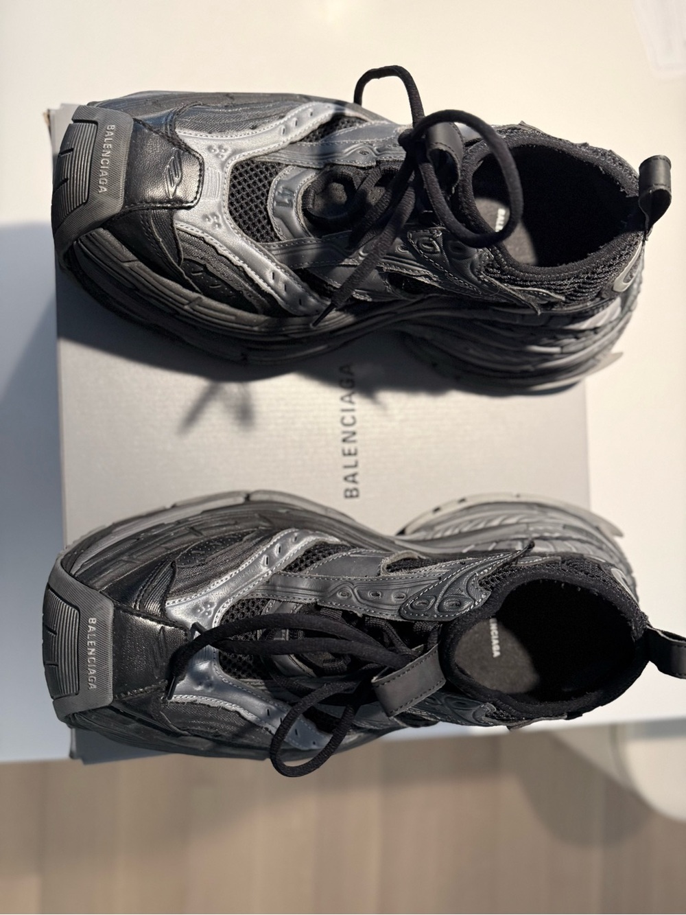 Balenciaga Gray and Black Men's Platform Sneakers - Picture 6 of 6